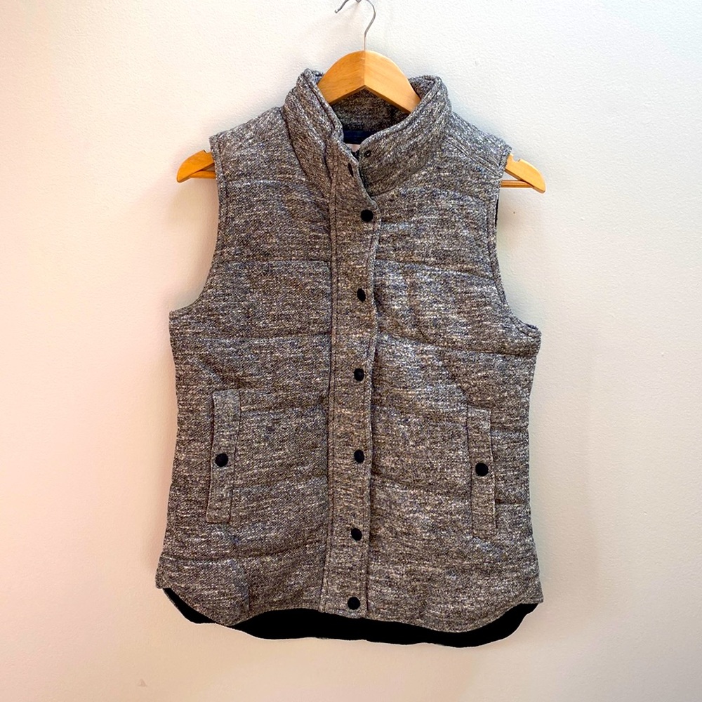 Skies Are Blue Gray Quilted Puffer Vest